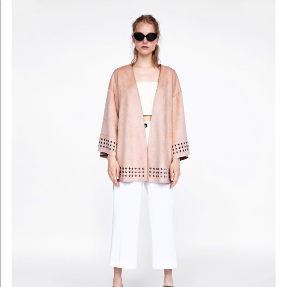 M Zara Faux Suede Kimono - Picture 2 of 12